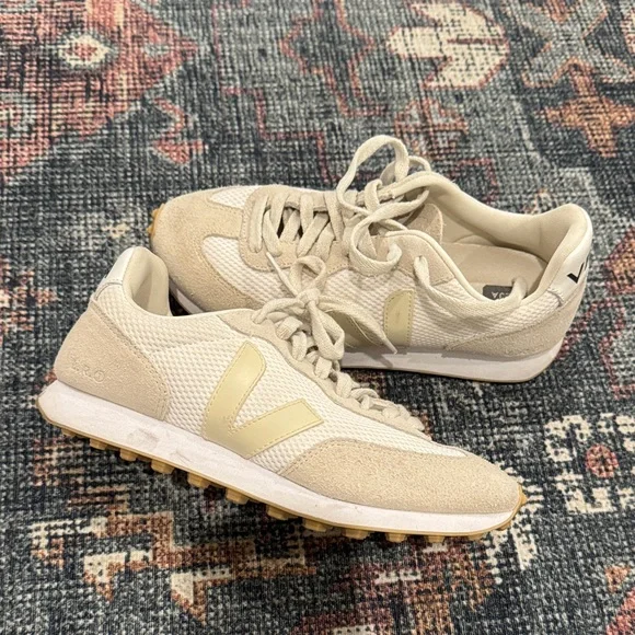 Veja Off-White and Cream Sneakers - Picture 1 of 5